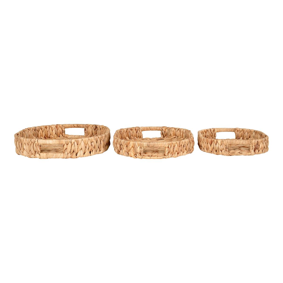 Serviertablett-Set Estoril Hellbraun 3-teilig - Hellbraun, Design, Holz