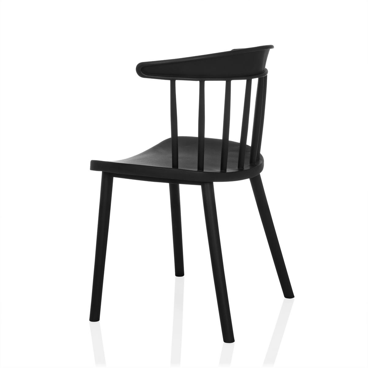 Besucherstuhl Artifo Schwarz B: 53 Cm - Schwarz, MODERN, Kunststoff (53/75/45cm) - MID.YOU