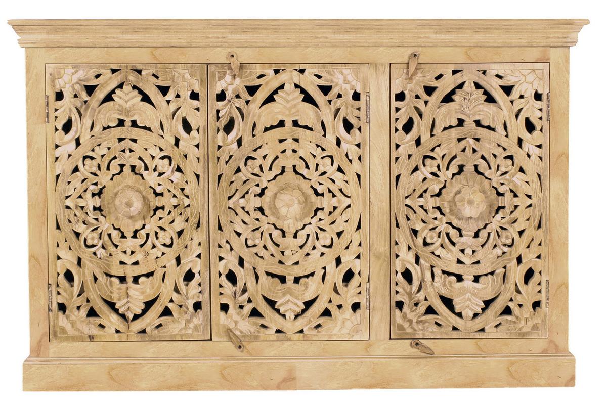 Sideboard Mangoholz B: 140cm - Naturfarben, Design, Holz (140/90/40cm) - MID.YOU