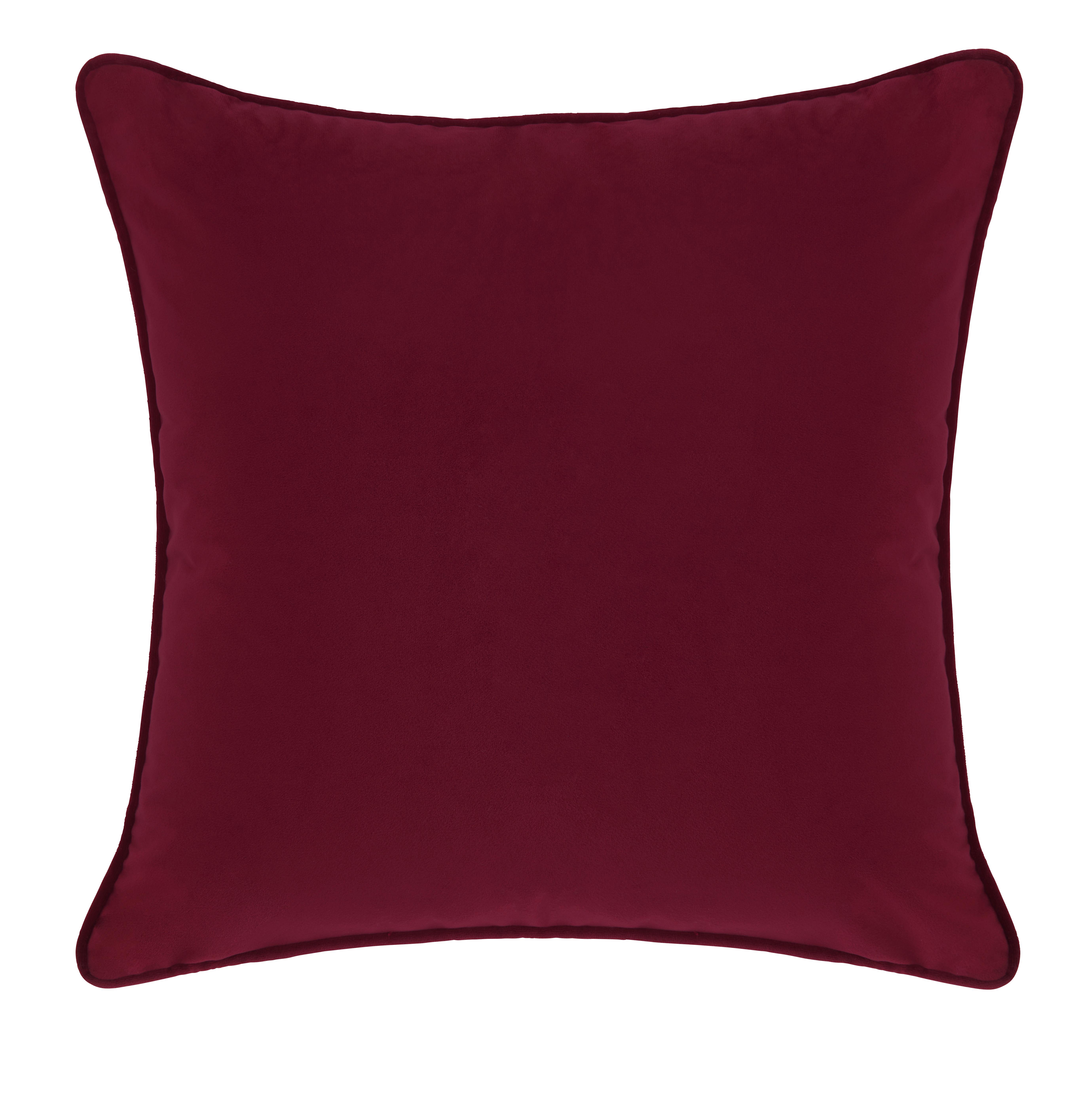 Dekorační Polštář Viola, 45/45cm, Vínově Červená - vínově červená, Konvenční, textil (45/45cm) - Premium Living