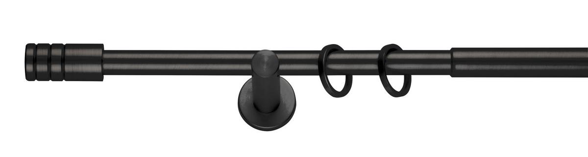 Sada tyčí na závesy Rillcube, 160-280cm - čierna, kov (160-280cm) - Premium Living