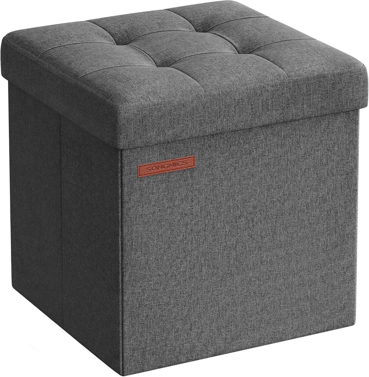 Sitzbox Dunkelgrau B: 30 cm - Dunkelgrau, Basics, Holzwerkstoff/Textil (30/30/30cm)