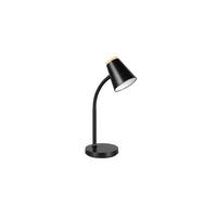 LED-Tischleuchte Pongo Braun Schwarz B: 13 cm - Schwarz/Braun, Basics, Kunststoff/Metall (36/13/23cm)