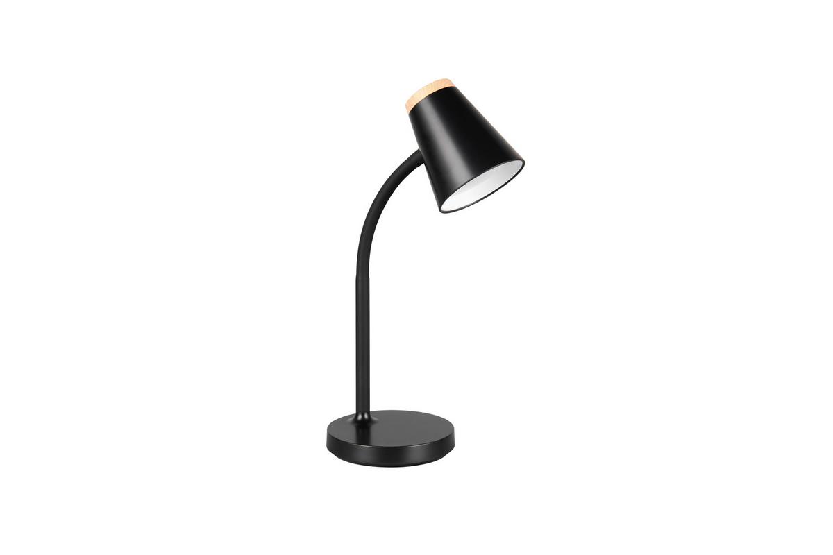 LED-Tischleuchte Pongo Braun Schwarz B: 13 cm - Schwarz/Braun, Basics, Kunststoff/Metall (36/13/23cm)