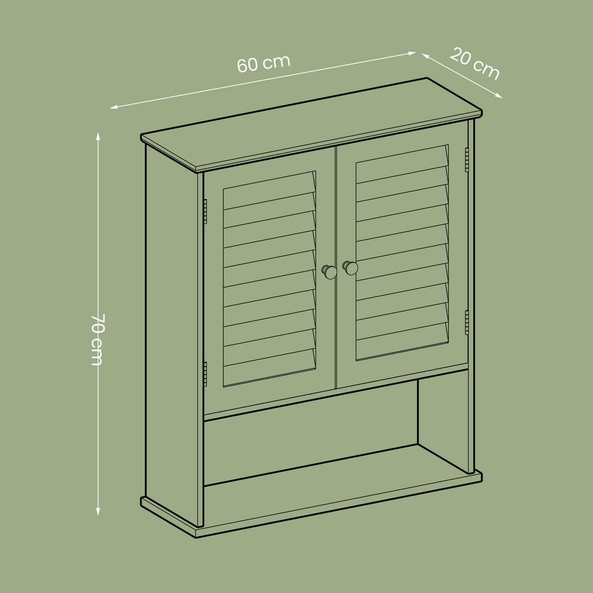 Hängeschrank Wall Cabinet - Grau, MODERN, Holzwerkstoff (60/70/20cm) - MID.YOU