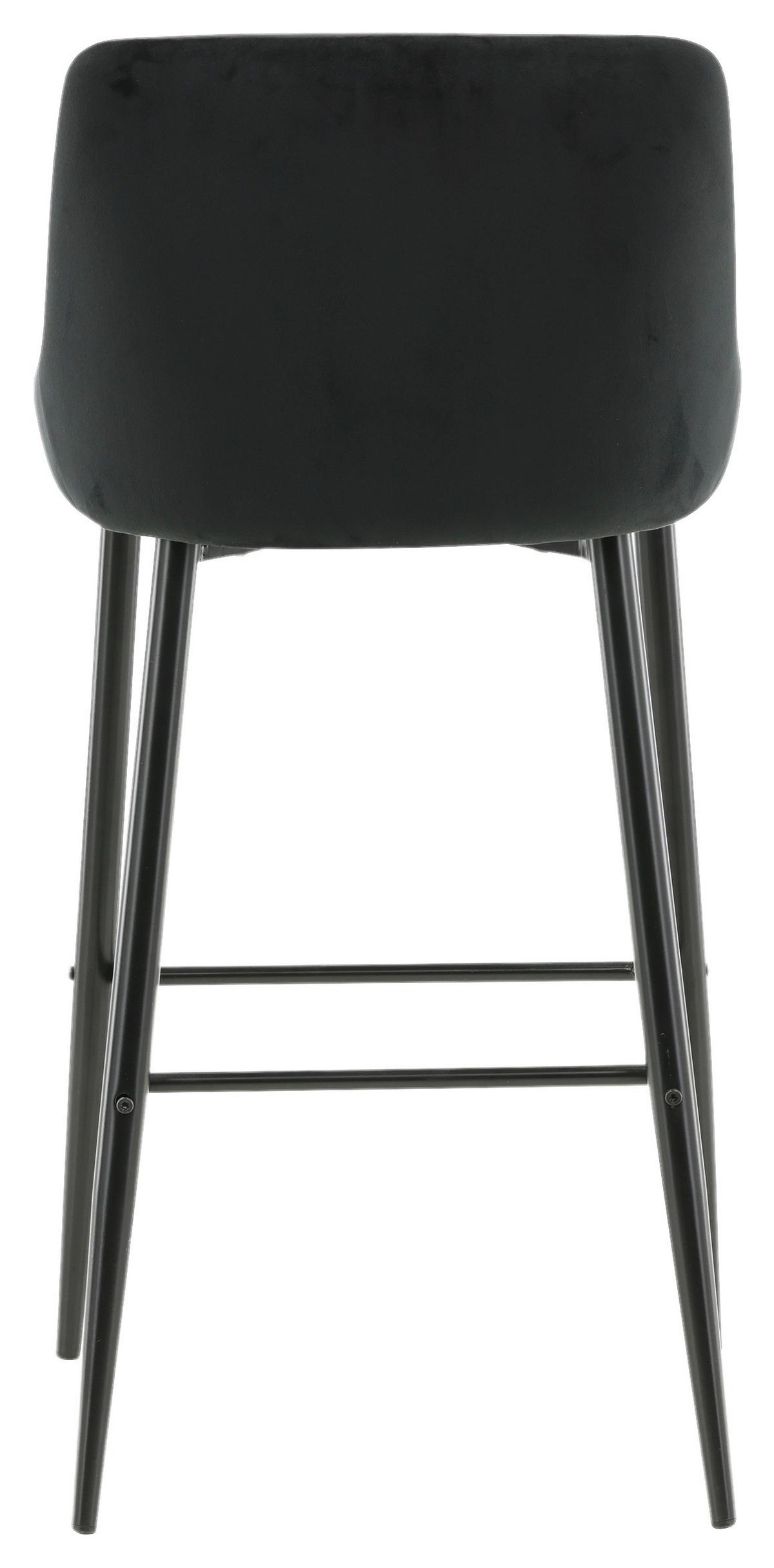 Barhocker-set Plaza Schwarz B: 48 Cm - Schwarz, Design, Kunststoff/Textil (48/105/57cm) - Livetastic