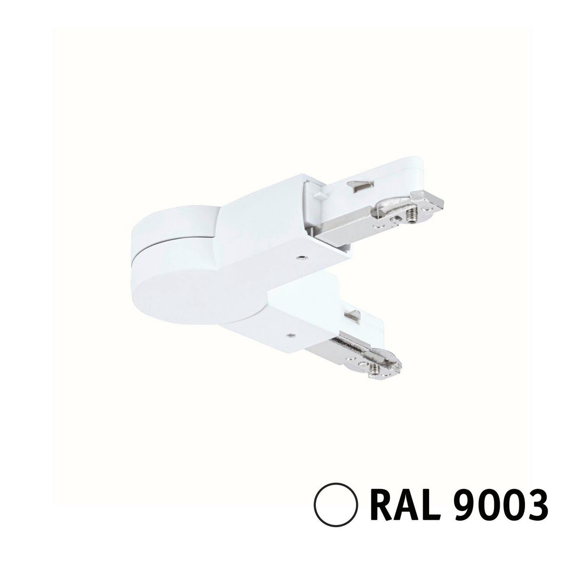 Schienensystem-Verbinder 95649 Urail Gelenksverb. Sw - Weiß, Basics, Metall (18,9/1,8/3,6cm) - Paulmann