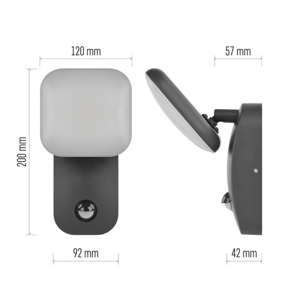 VONKAJŠIE LED SVIETIDLO NIKA - antracitová, Modern, kov/plast