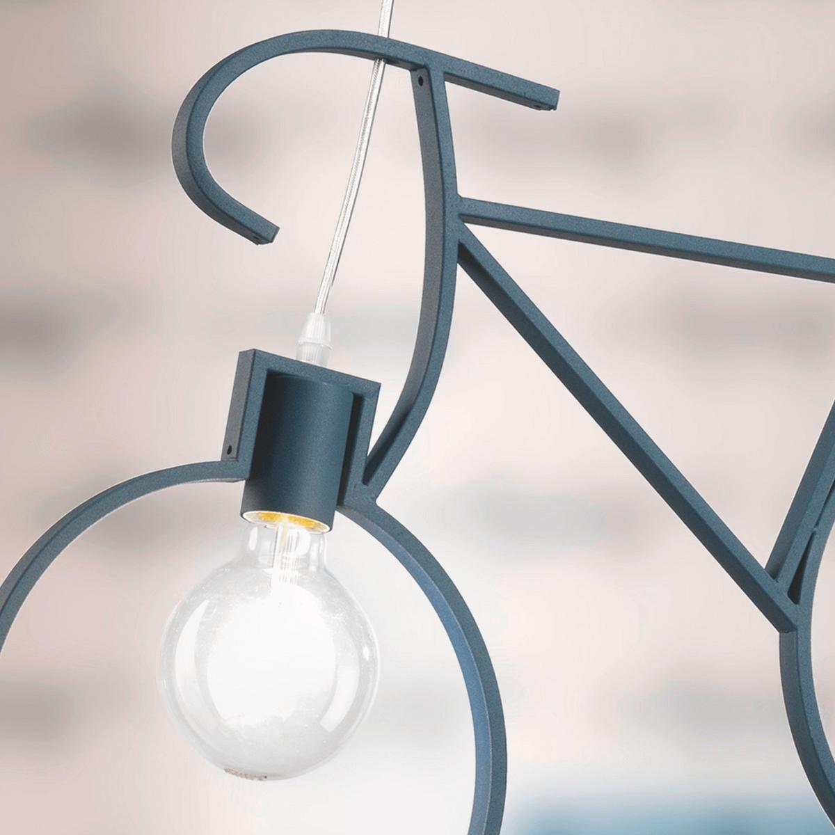 Kinderhängeleuchte 4900/sb - Blau, Basics, Metall (67/4/125cm)