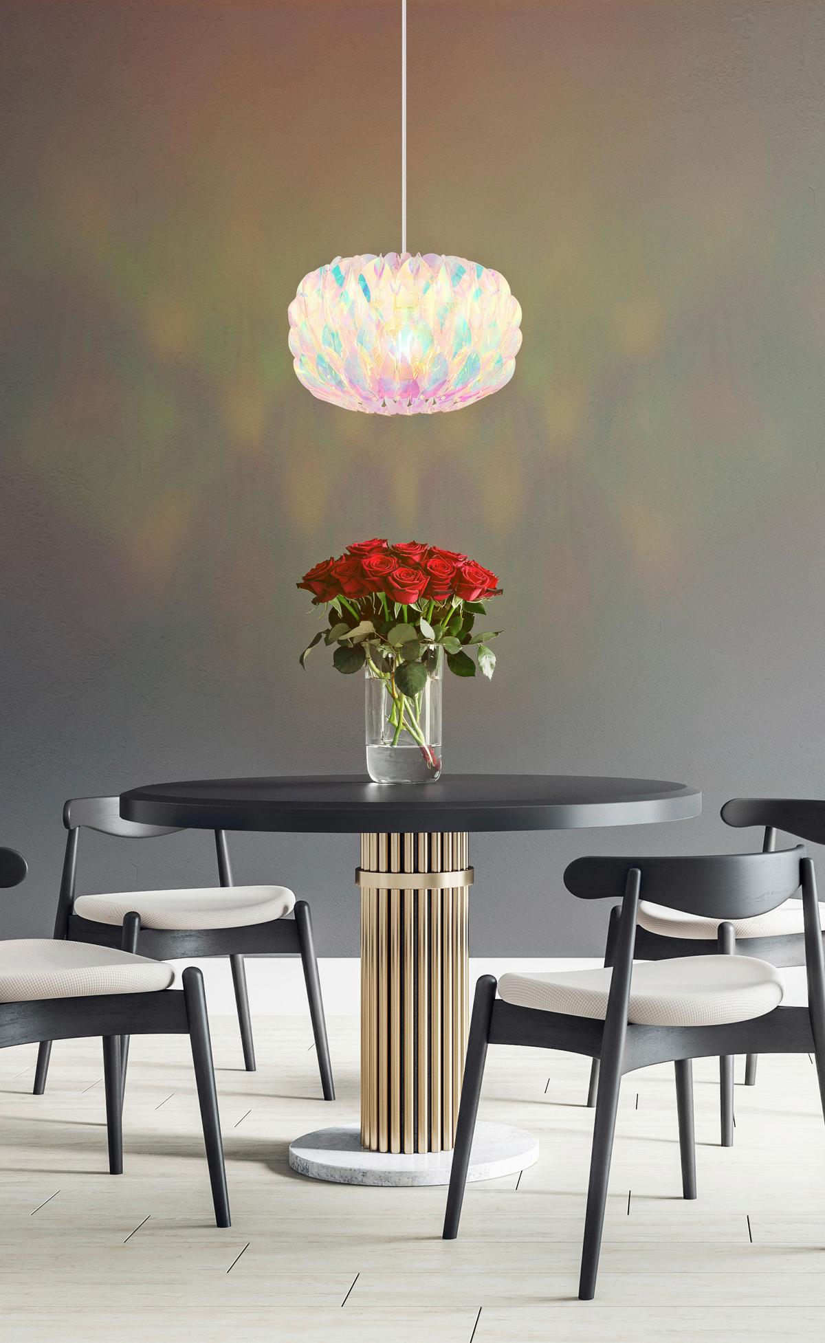 HÄNGELEUCHTE verchromt - Klar/Chromfarben, Design, Kunststoff/Metall (35/120cm) - Globo