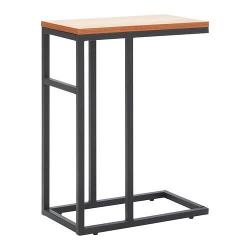 Odkládací stolek GIORGIA barvy dubu - černá/barvy dubu, Moderní, kov/kompozitní dřevo (47/27/64cm) - P & B