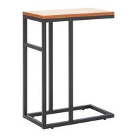 Odkládací stolek GIORGIA barvy dubu - černá/barvy dubu, Moderní, kov/kompozitní dřevo (47/27/64cm) - P & B