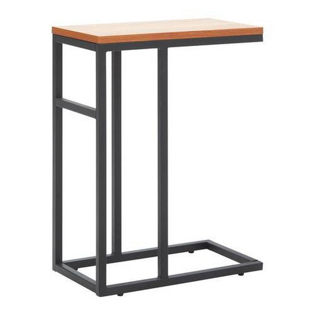 Odkládací stolek GIORGIA barvy dubu - černá/barvy dubu, Moderní, kov/kompozitní dřevo (47/27/64cm) - P & B