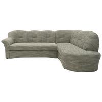 Ecksofa Papenburg Rücken echt Grau/Weiß - Schwarz/Weiß, KONVENTIONELL, Textil (243/180cm) - MID.YOU