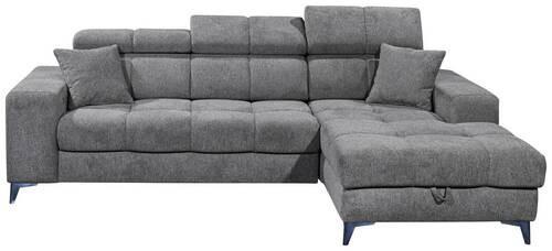 Ecksofa Sydney Anthrazit S: 268/172 cm - Anthrazit/Schwarz, KONVENTIONELL, Textil (268/172cm) - MID.YOU