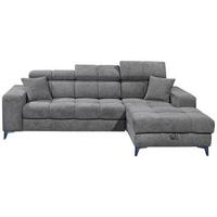 Ecksofa Sydney Anthrazit S: 268/172 cm - Anthrazit/Schwarz, KONVENTIONELL, Textil (268/172cm) - MID.YOU