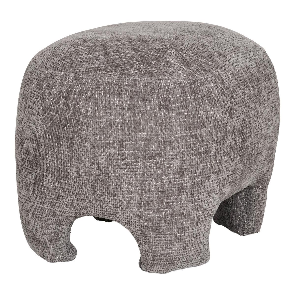 Pouf Nazare Grau, B/h/t: 53x38x41cm - Grau, Basics, Textil (53/38/41cm)