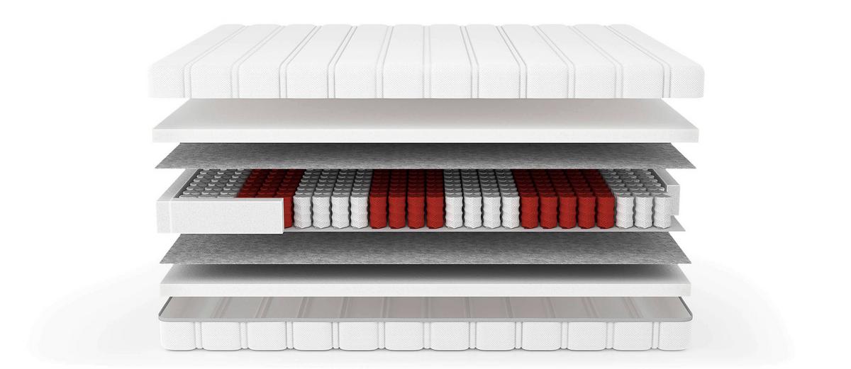 Taschenfederkernmatratze Star 140x220cm Sehr Fest - Weiß, Basics, Textil (140/220cm) - Livetastic