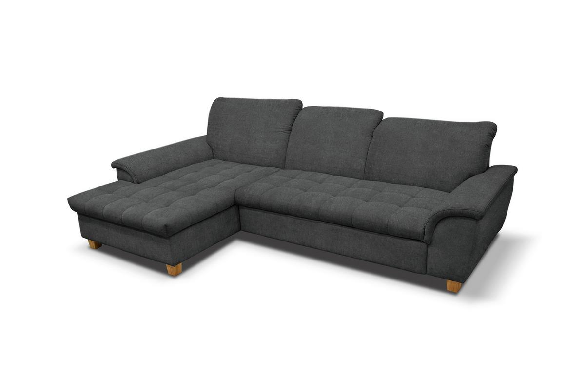 Ecksofa Mit Schlaffunktion Franzi Dunkelgrau - Eichefarben/Dunkelgrau, KONVENTIONELL, Textil (170/281cm) - MID.YOU