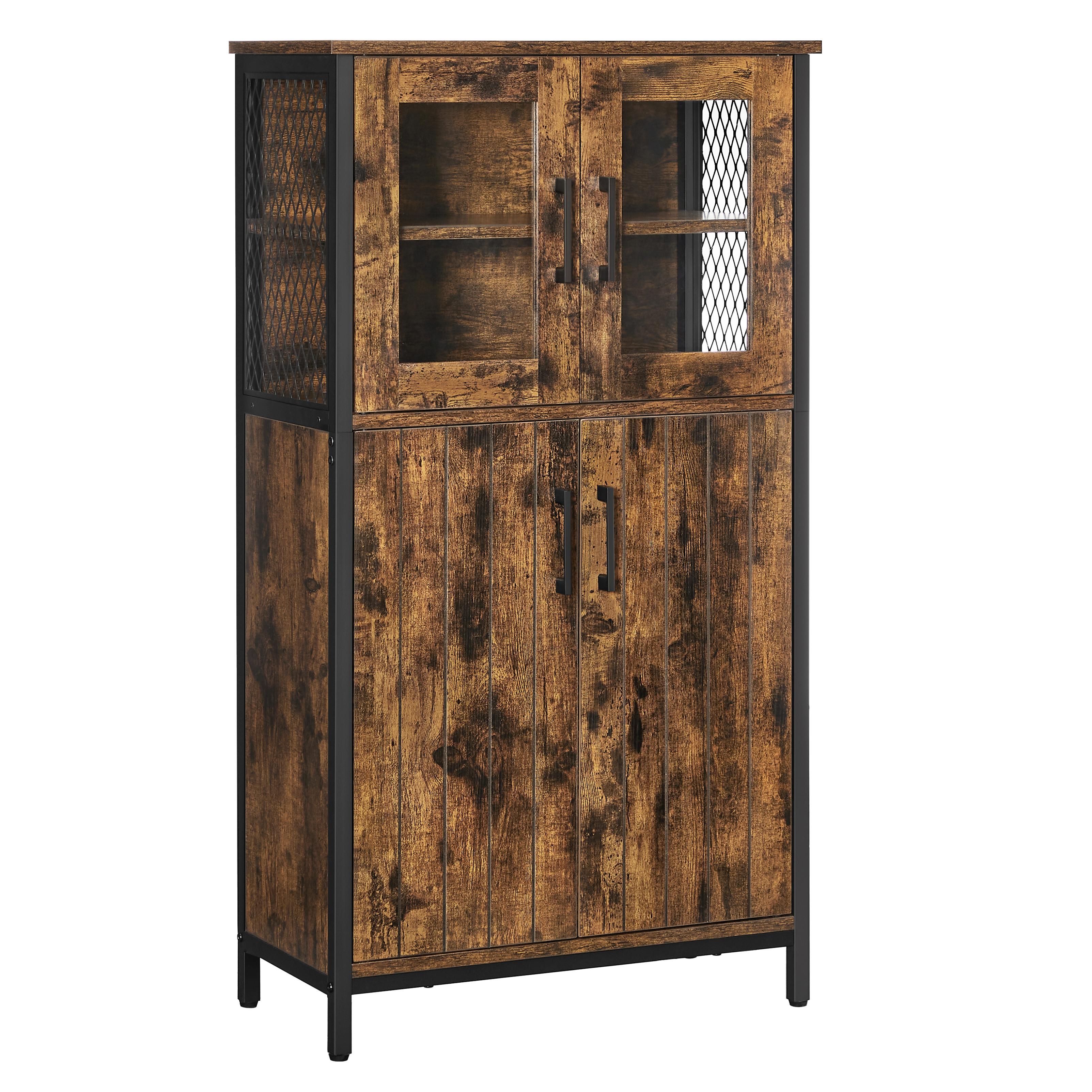 Highboard Schwarz, Dunkelbraun B: 60 Cm