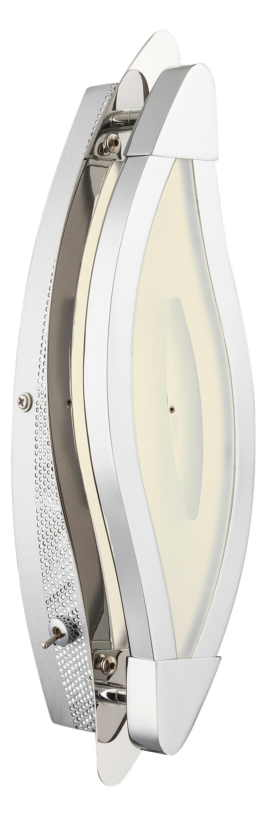 Led-wandleuchte 4809.01.01.0000 - Chromfarben, Design, Kunststoff/Metall (31,5/11,5cm) - Globo