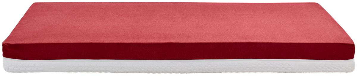 Taschenfederkernmatratze Enjoy Mia 90x200 H2 H: 17,5 cm - Rot/Weiß, Textil (90/200cm) - Primatex