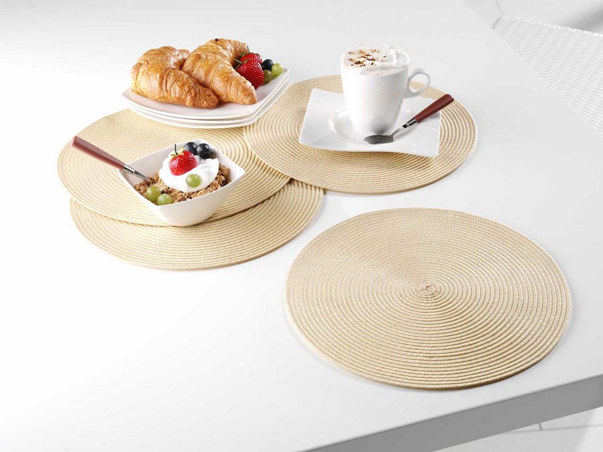 PRESTIERANIE Billy, Ø 38cm, 30/45cm, béžová - béžová, textil - Modern Living