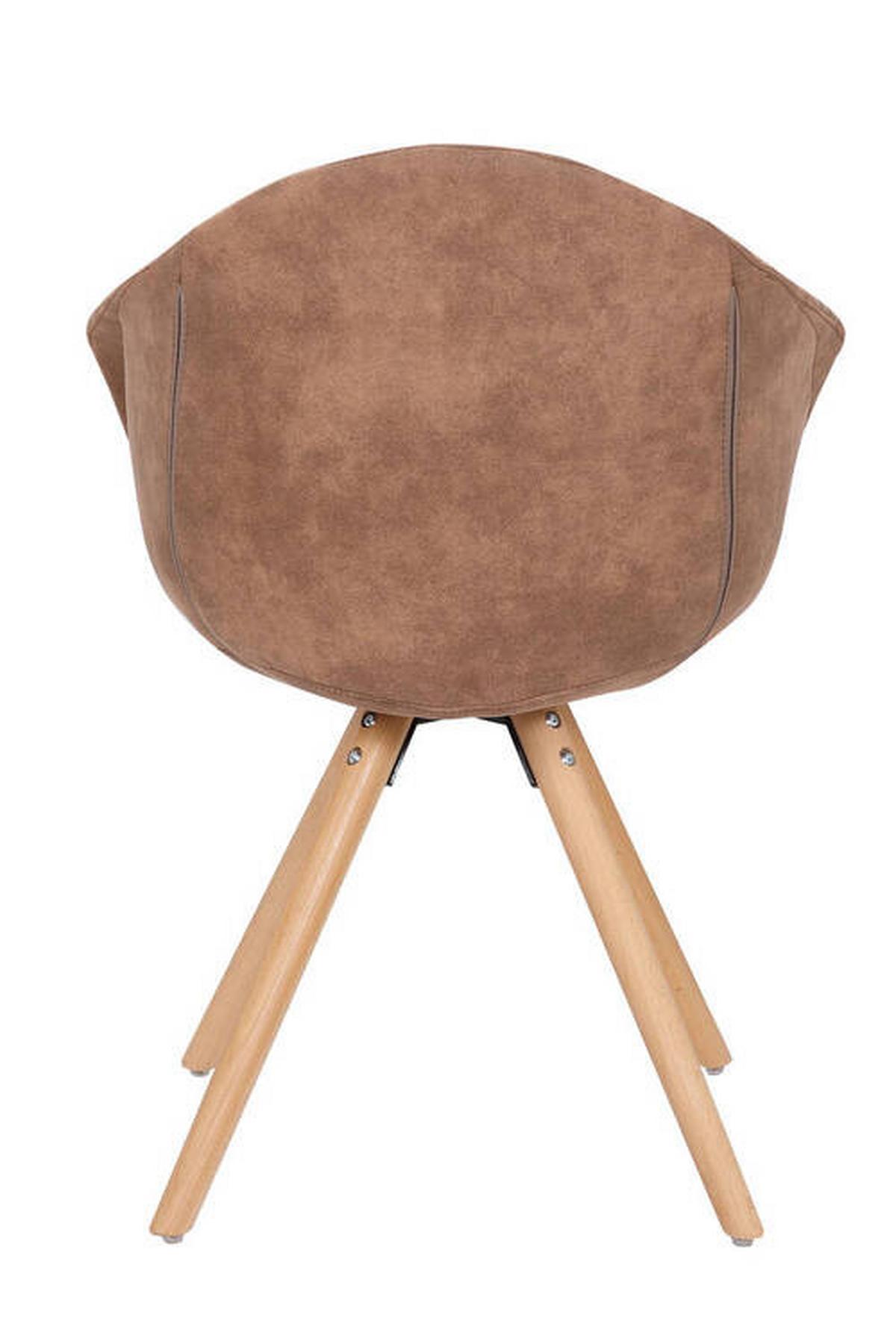 Esszimmerstuhl Chadwick Braun Gepolstert 2er-Set - Braun, LIFESTYLE, Holz/Textil (59/82/55cm) - Kayoom