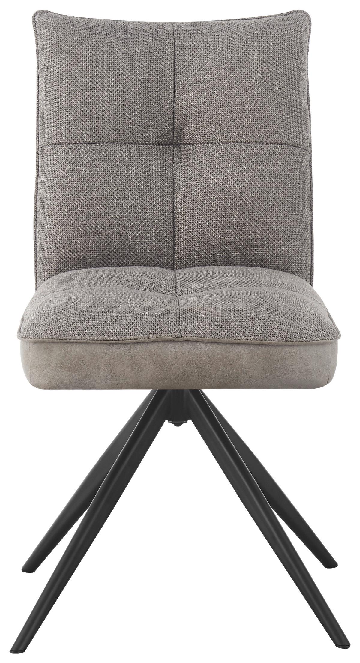 ŽIDLE MAYA - šedá/černá, Moderní, kov/textil (49/89/65cm) - Premium Living