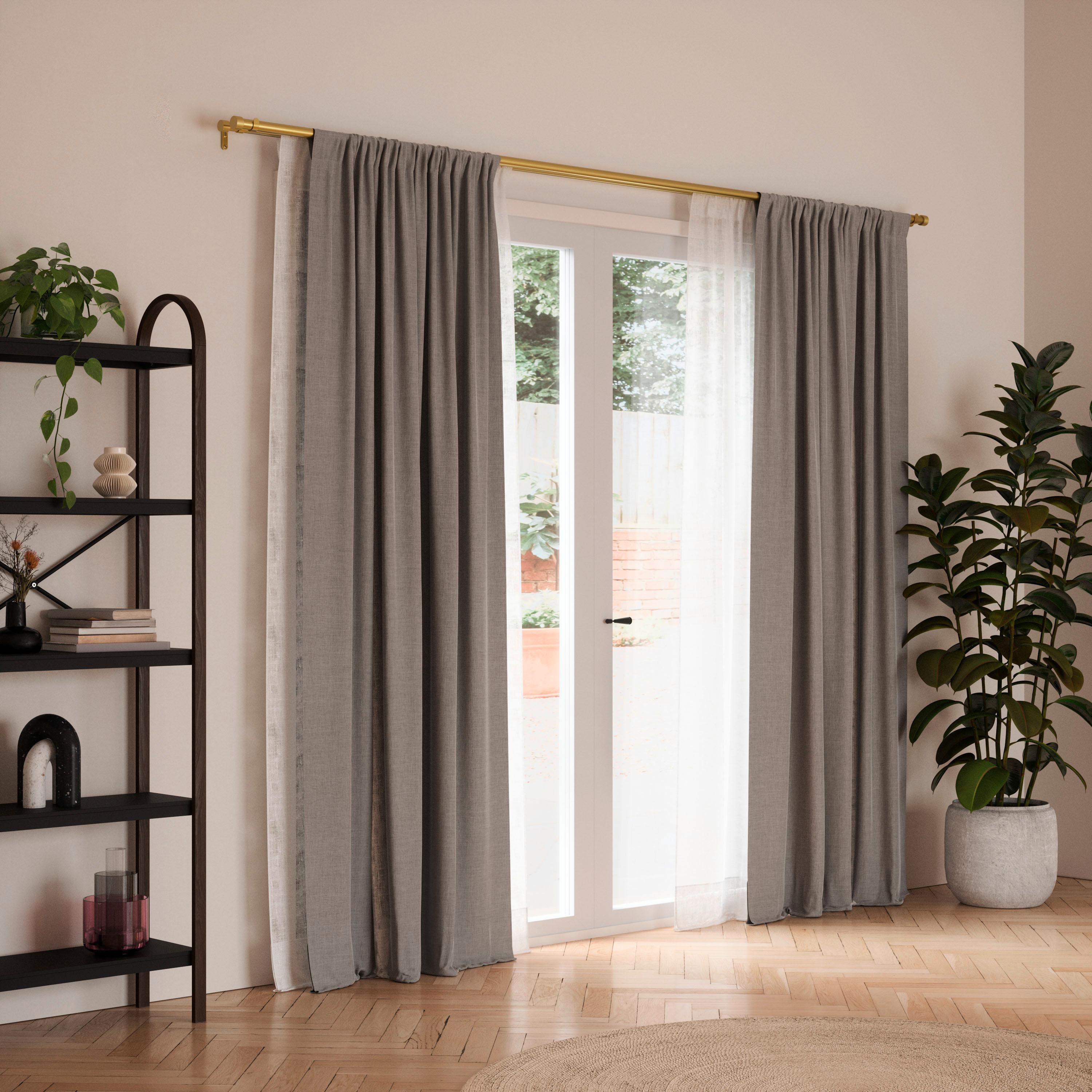 TYČ NA ZÁVĚSY CAPPA - barvy mosazi, Konvenční, kov (460cm) - Umbra