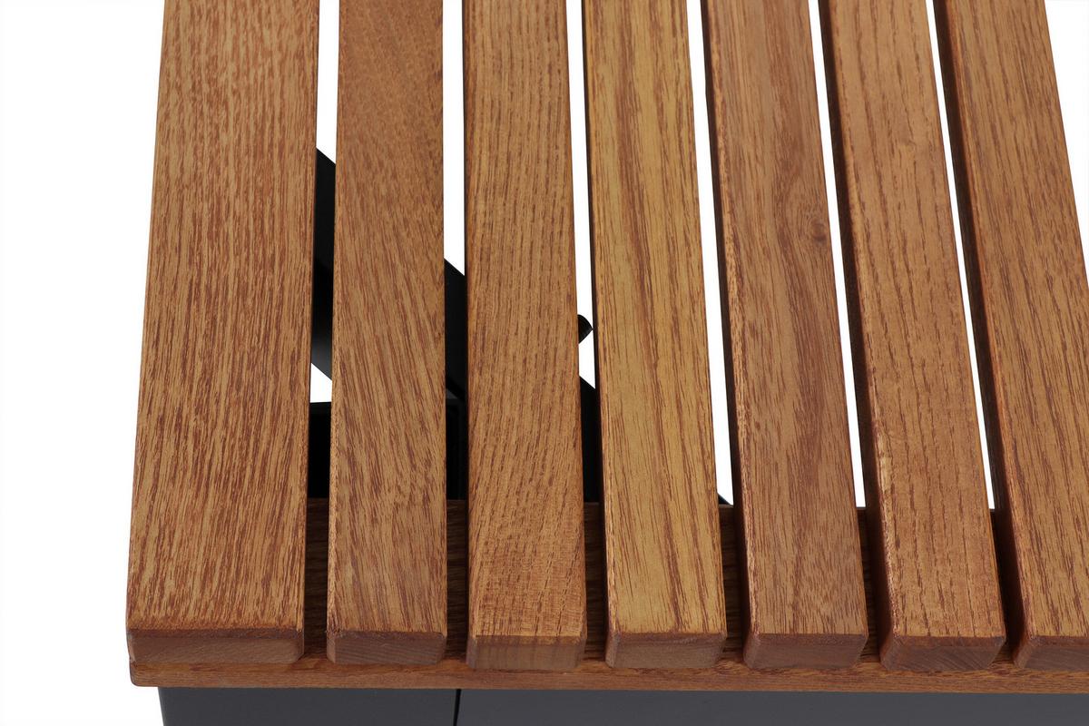 Gartentisch Robinienholz /Metall L 220 cm - Anthrazit/Robinienfarben, KONVENTIONELL, Holz/Metall (220/100/76cm) - Siena Garden