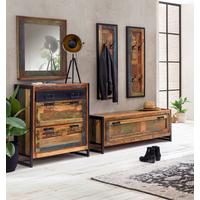 Garderobe Dielen Multicolor/Schwarz B: 228cm - Multicolor/Schwarz, Design, Holz/Metall (228/110/40cm) - MID.YOU