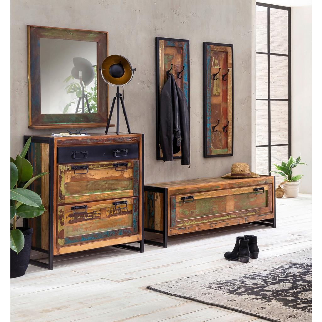 Garderobe Dielen Multicolor/Schwarz B: 228cm