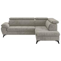 Ecksofa mit Bettkasten Hudson 265x207 cm Schlammfarben - Schlammfarben/Schwarz, Textil (265/207cm) - MID.YOU