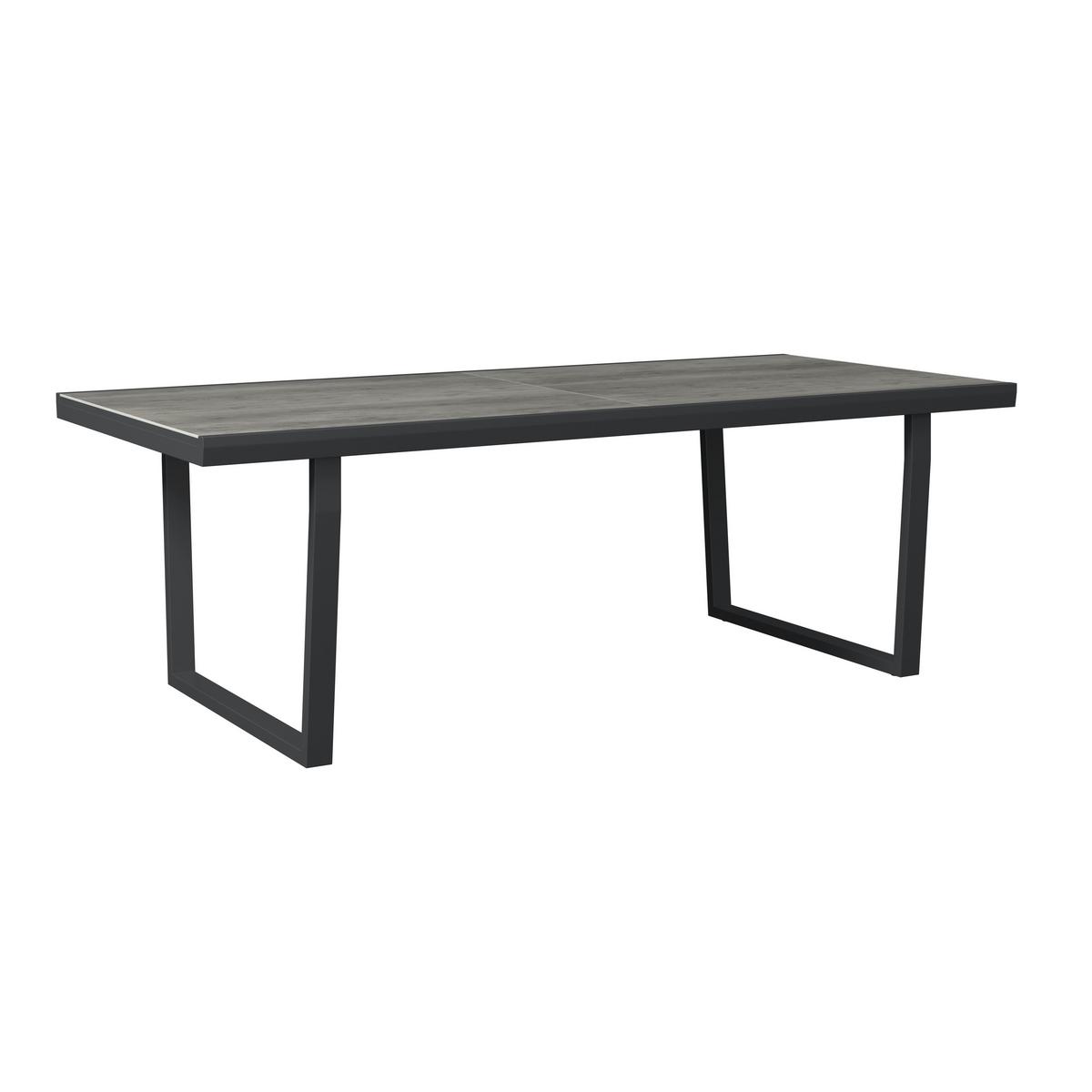 Gartentisch Sylt - Weiß/Naturfarben, MODERN, Kunststoff/Metall (220-330/75/100cm) - Beldano