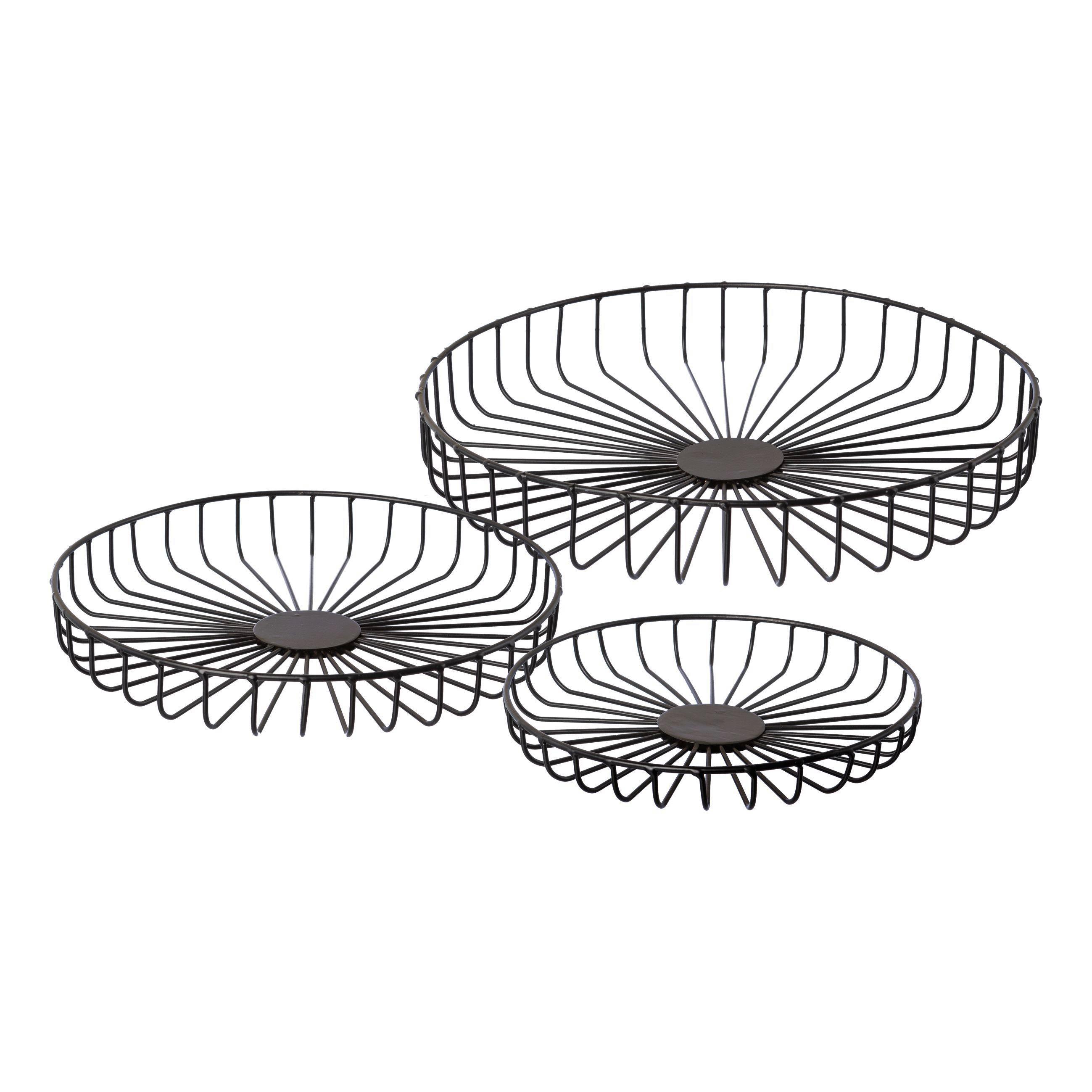 Dekorační miska Petra, Ø: 34cm - černá, Basics, kov (34/6cm) - Modern Living
