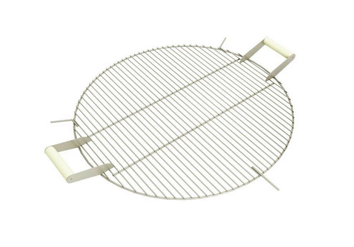 Grill-Aufsatz D: 63 cm - Edelstahlfarben/Rostfarben, Basics, Holz/Metall (63cm)