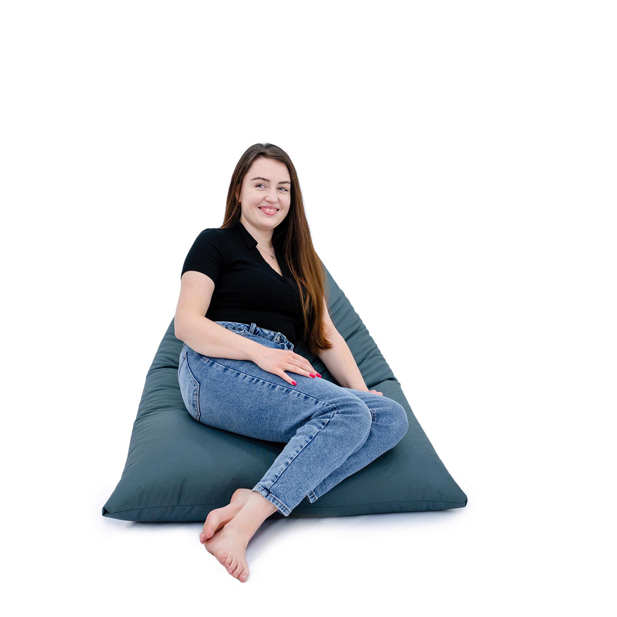 Sitzsack Relax Lounger Joker Graphit, Polystyrol-Füllung - Graphitfarben, Basics, Textil (130/40/170cm) - Ondega