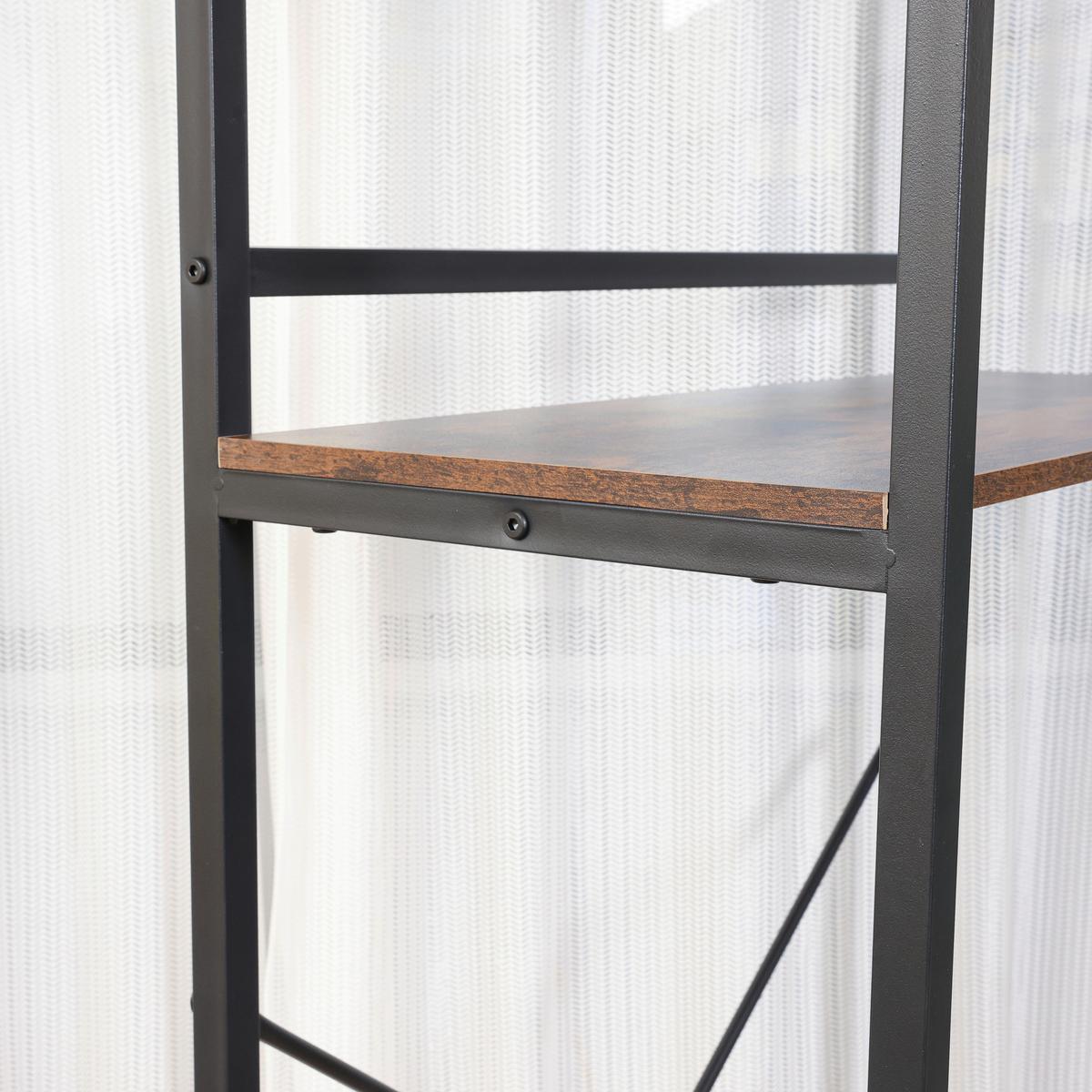 Waschmaschinenregal Respekta - Schwarz/Braun, Trend, Holzwerkstoff/Metall (168/70/35cm) - Homezone