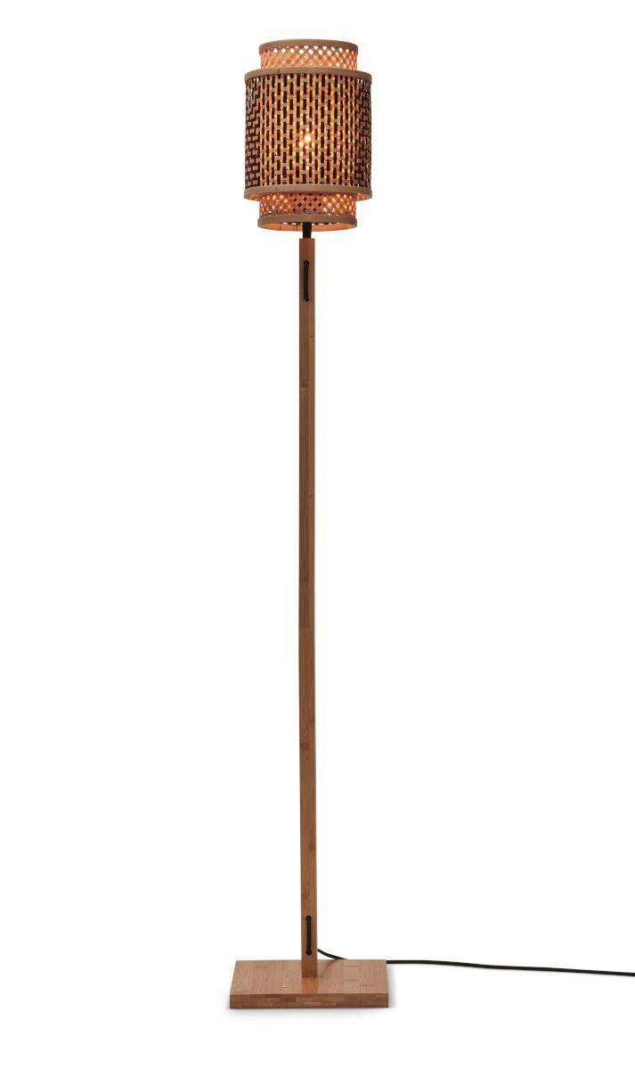 Stehleuchte Bhutan/Fs/Fj/N/1825/Bn - Schwarz/Naturfarben, Trend, Holz (20/135cm) - Good & Mojo