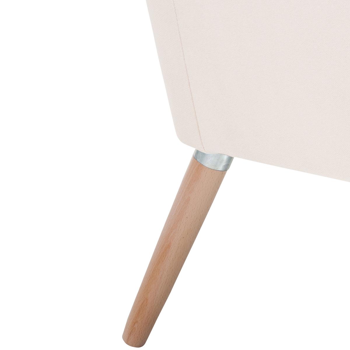 Polstersessel Mit Armlehnen Alegro Samt Creme - Buchefarben/Creme, Design, Textil (67/81/71cm) - Max Winzer