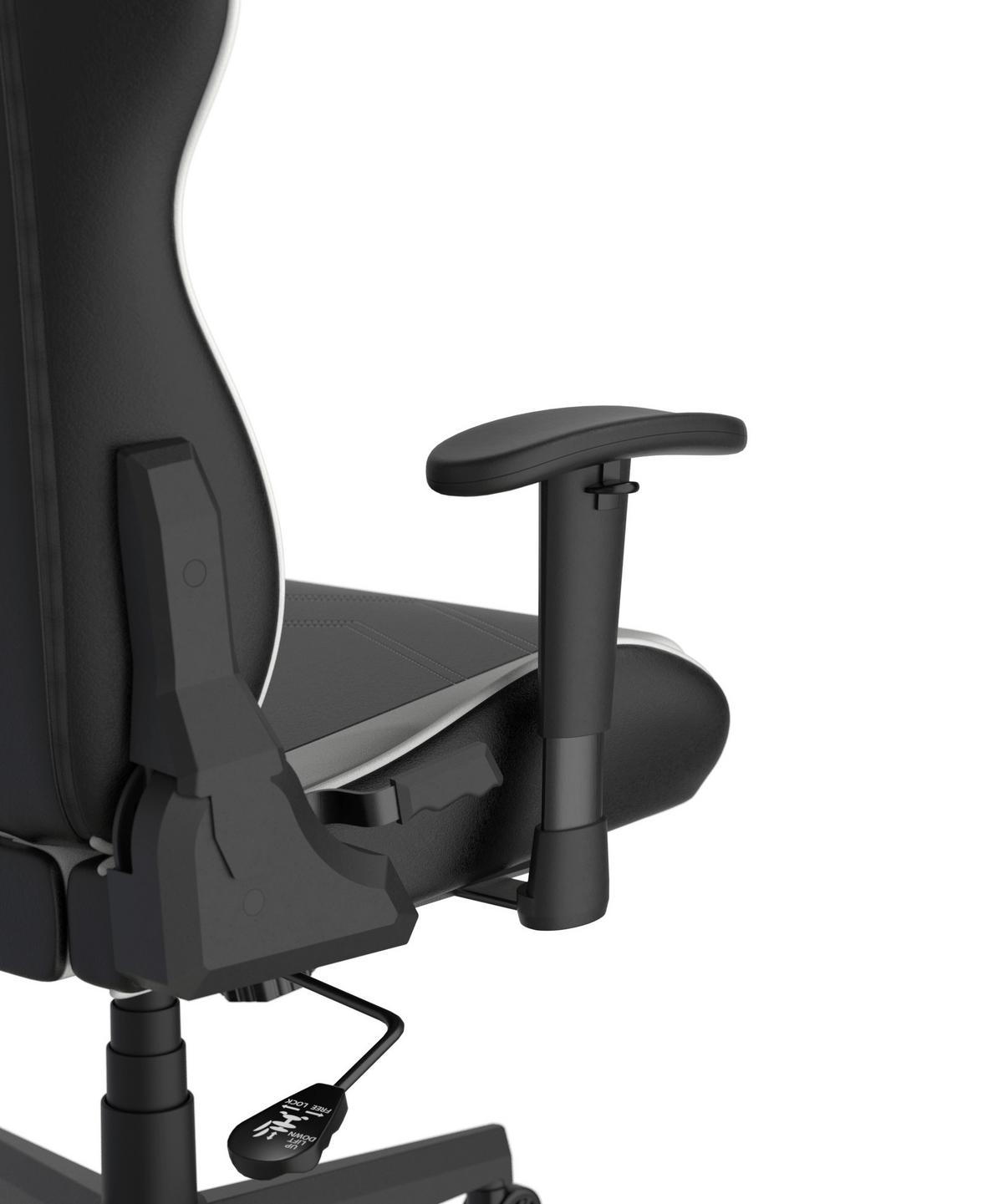 Gamingstuhl DX Racer Prince L - Schwarz/Weiß, MODERN, Kunststoff/Textil (67/126/67cm) - Dxracer