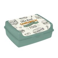 Jausenbox Grün Ca. 1 Liter, Ca. 17/13/7 Cm - Grün, KONVENTIONELL, Kunststoff (17/13/7cm)