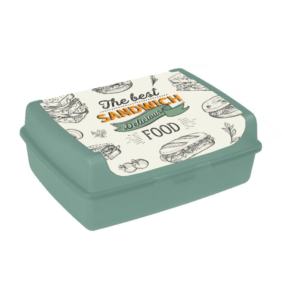 Jausenbox Grün Ca. 1 Liter, Ca. 17/13/7 Cm - Grün, KONVENTIONELL, Kunststoff (17/13/7cm)