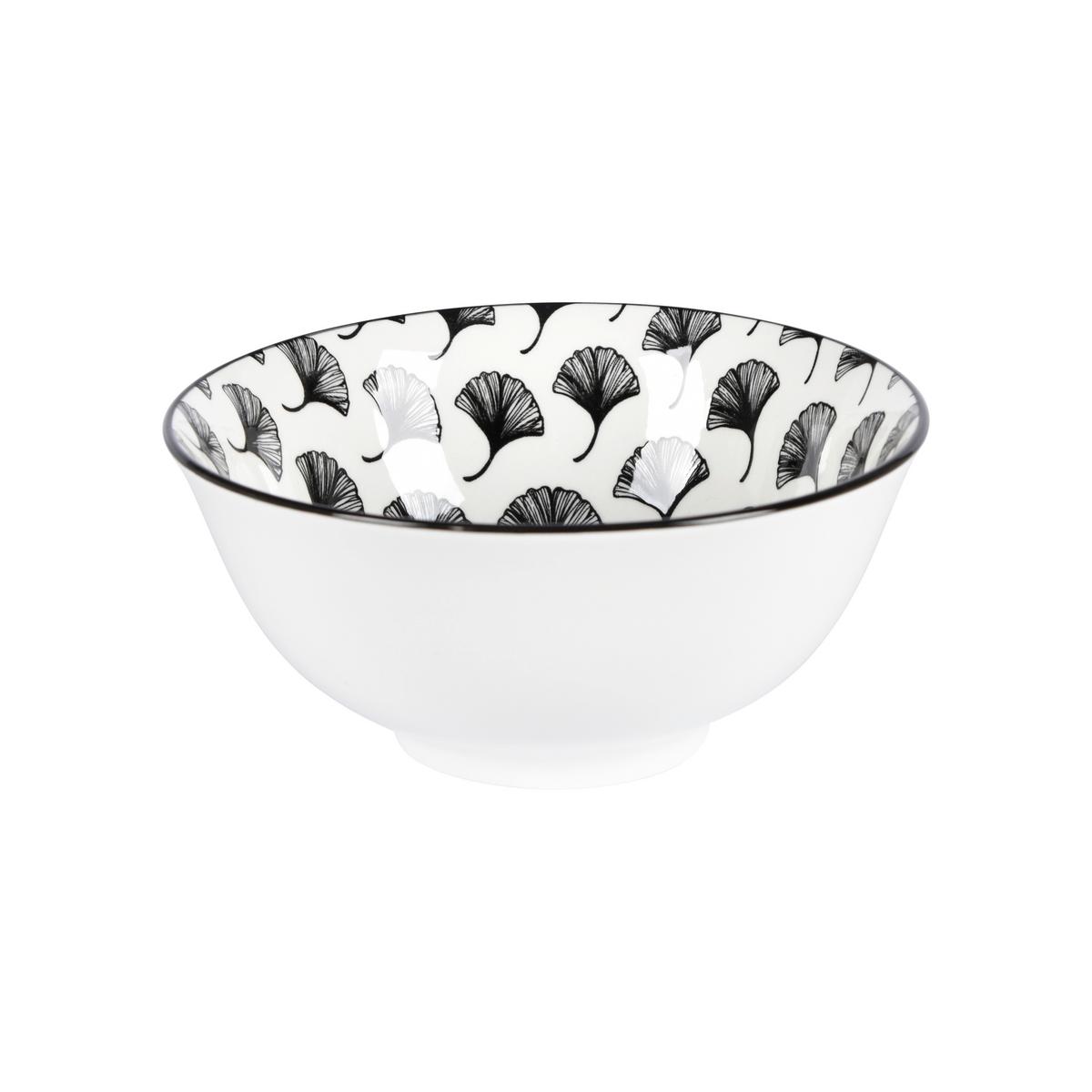 Miska na müsli Shiva, Ø: 15,5cm - bílá/černá, Lifestyle, keramika (15,5/7cm) - Mömax