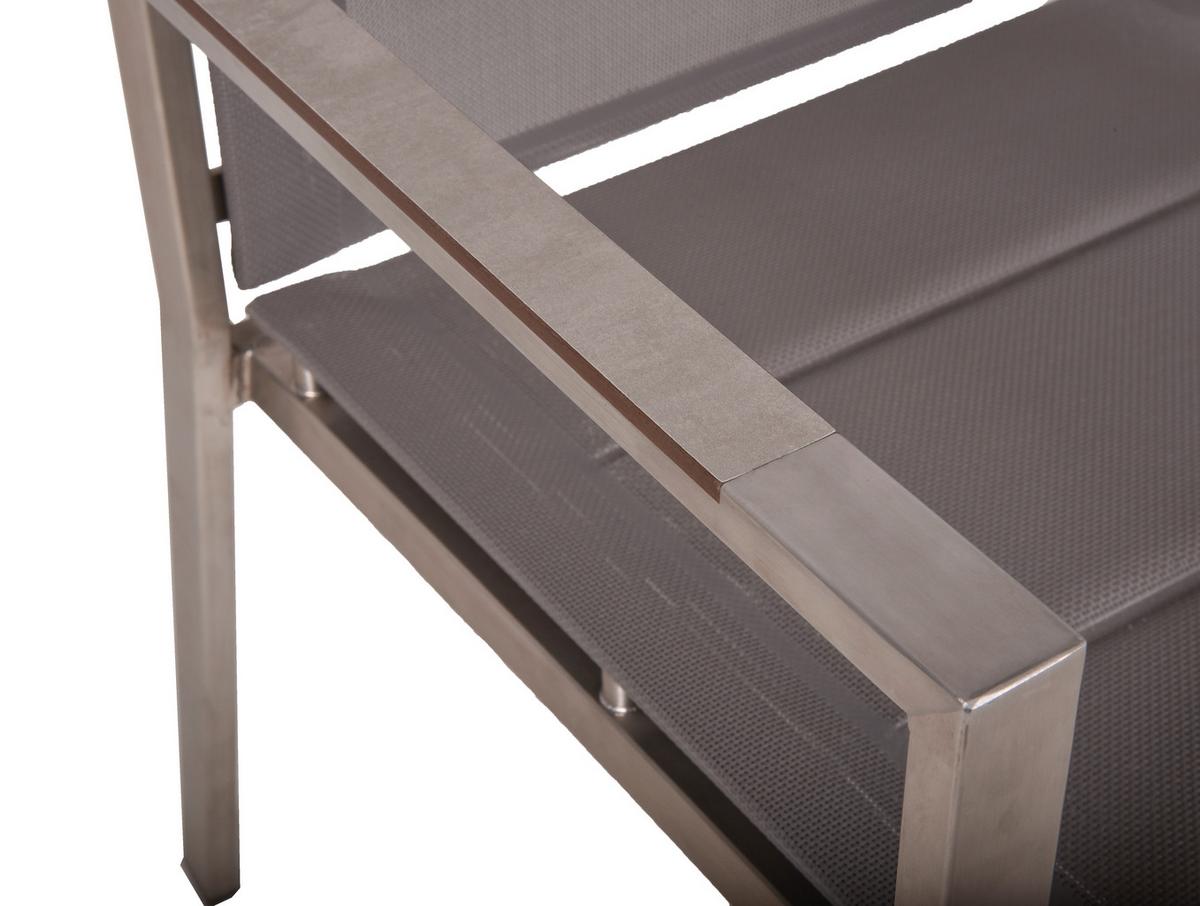Stapelstuhl Sienna - Taupe/Silberfarben, Basics, Kunststoff/Metall (56/85/64cm) - Gardenson
