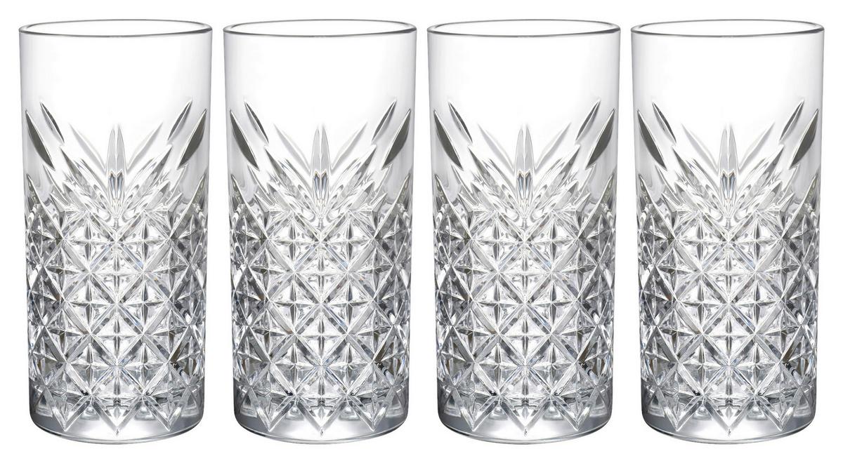 Longdrinkglas Timeless 4 Stk. ca. 450ml Transparent - Transparent, Basics, Glas (450ml) - Mäser