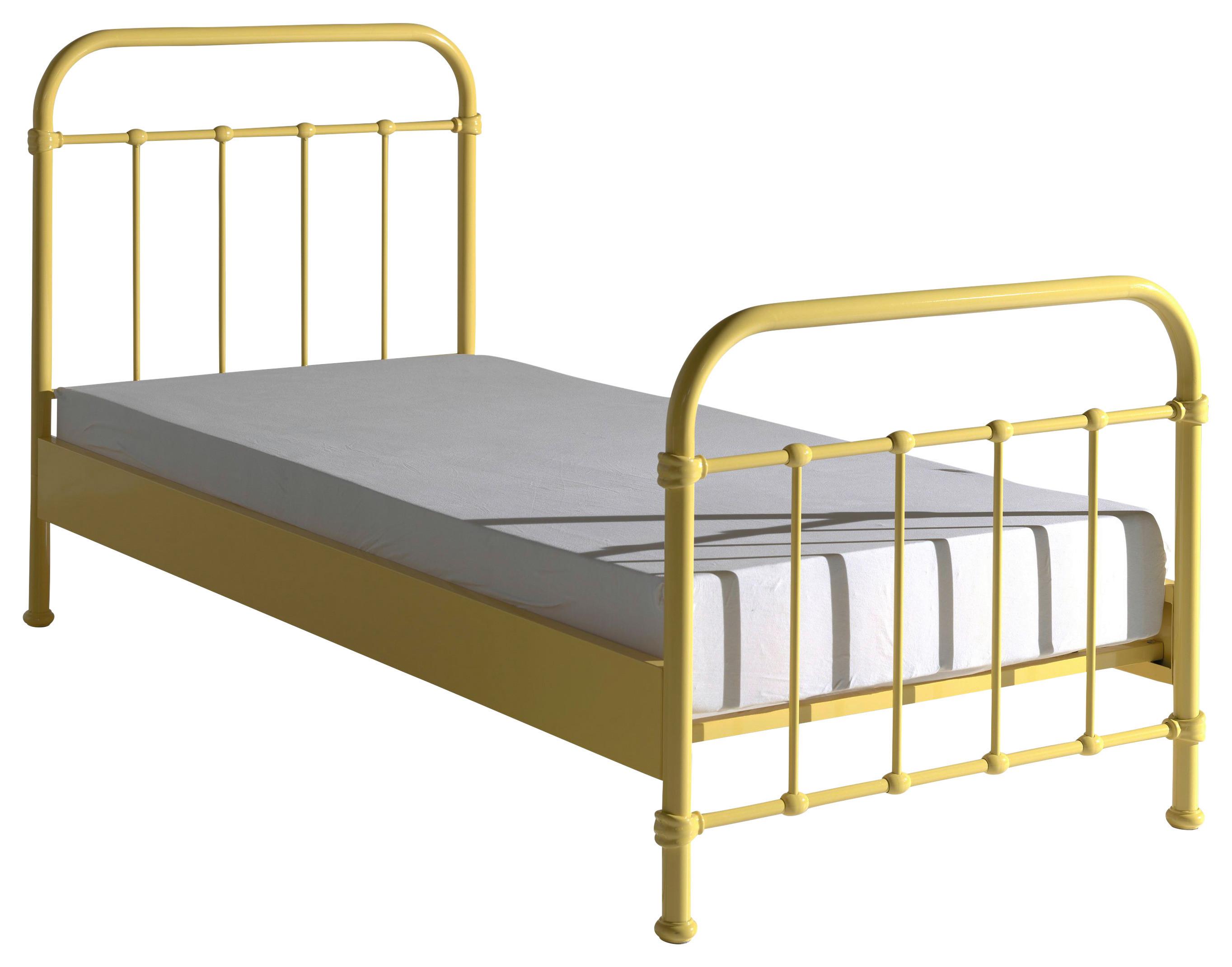Kinder-/Juniorbett New York 90x200 cm Gelb - Gelb, ROMANTIK / LANDHAUS, Holzwerkstoff/Metall (90/200cm) - MID.YOU