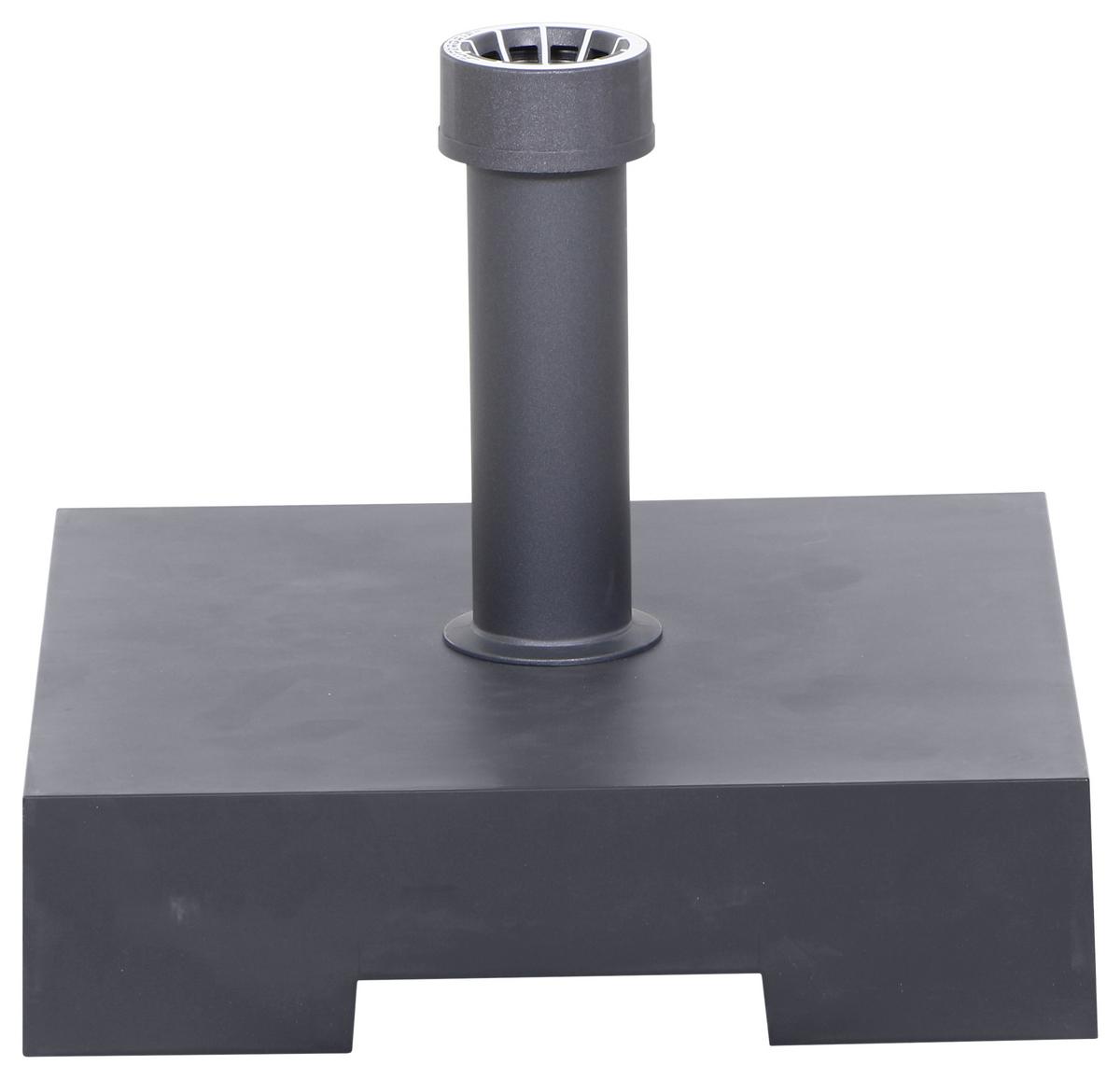 Schirmständer Kunstoff / Beton für DM  2,1-5,4 cm - Anthrazit, KONVENTIONELL, Kunststoff/Stein (40/11/40cm) - Siena Garden