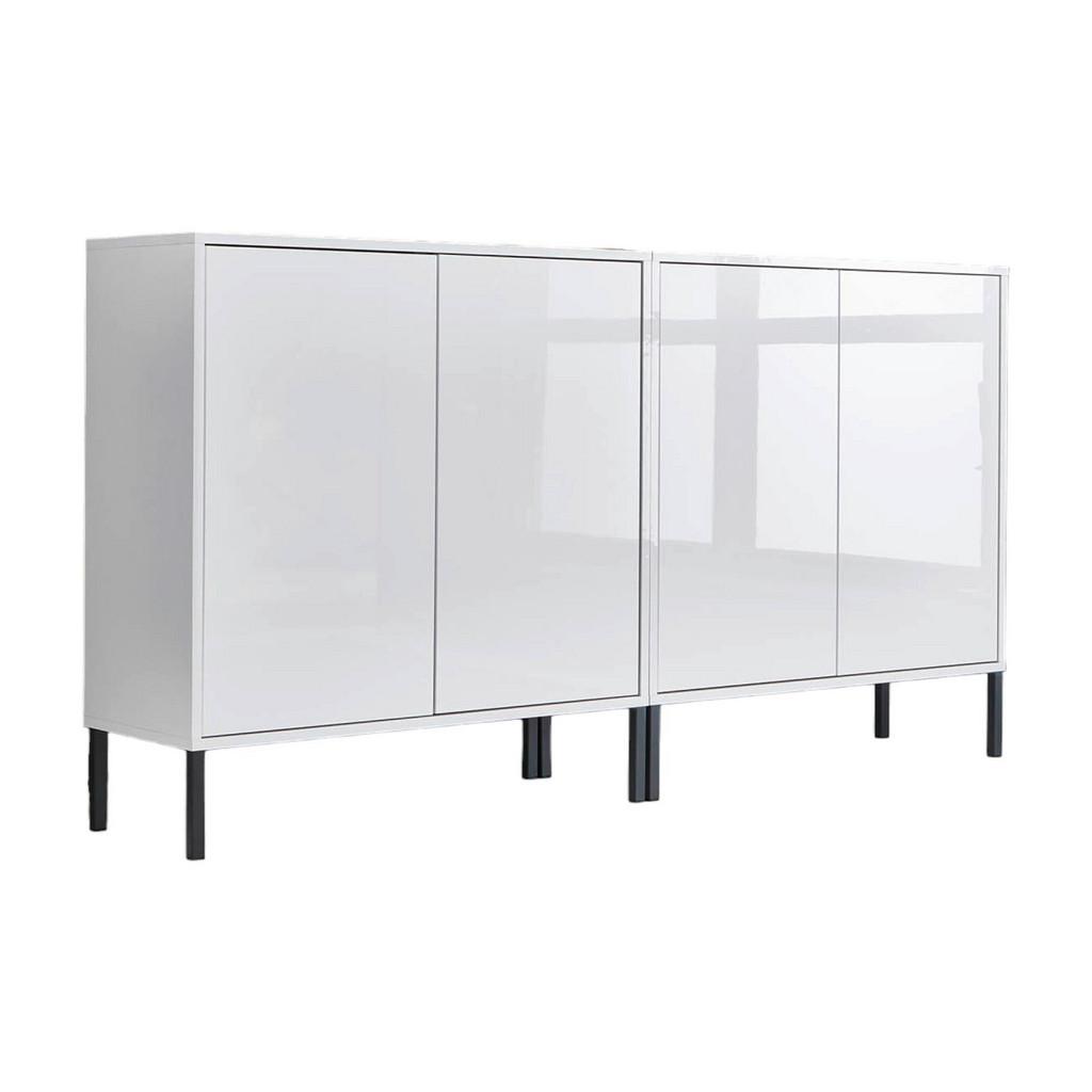 Sideboard Mailand 2 B: 158 cm Weiß